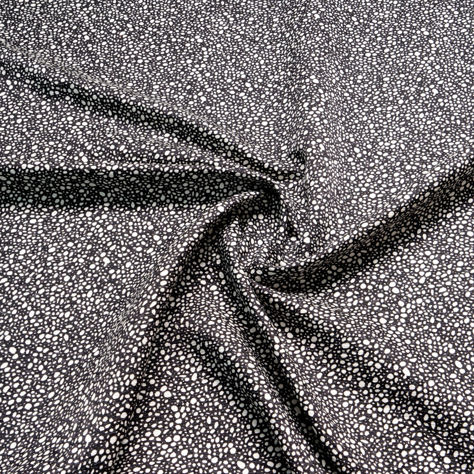 Monochrome Printed Cotton Blend Matelassé