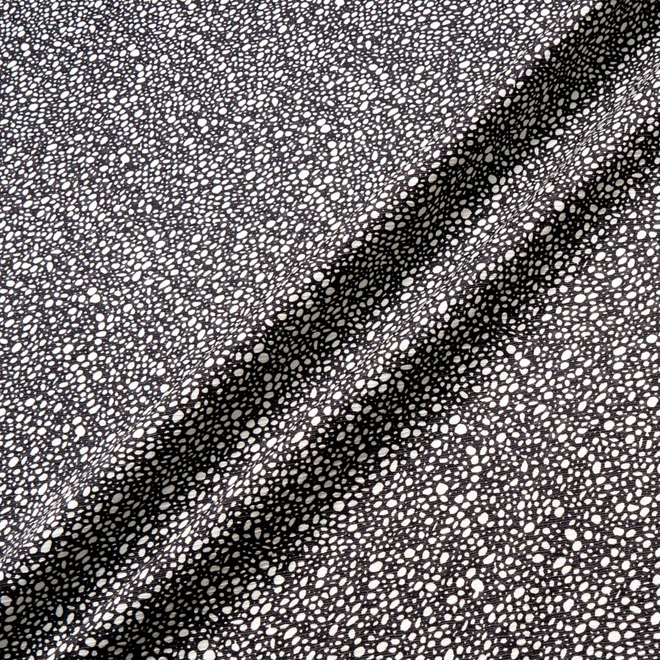 Monochrome Printed Cotton Blend Matelassé