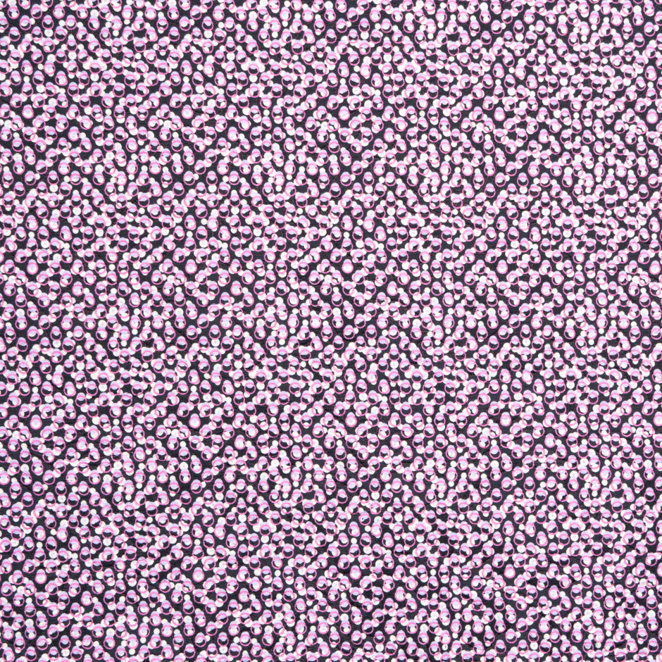 Pink, Cream & Black Printed Matelassé