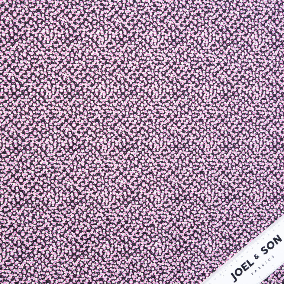 Pink, Cream & Black Printed Matelassé