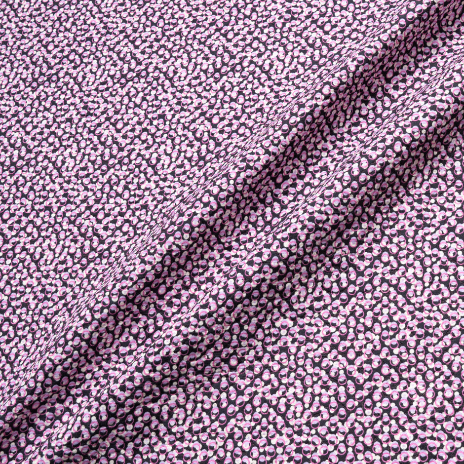 Pink, Cream & Black Printed Matelassé