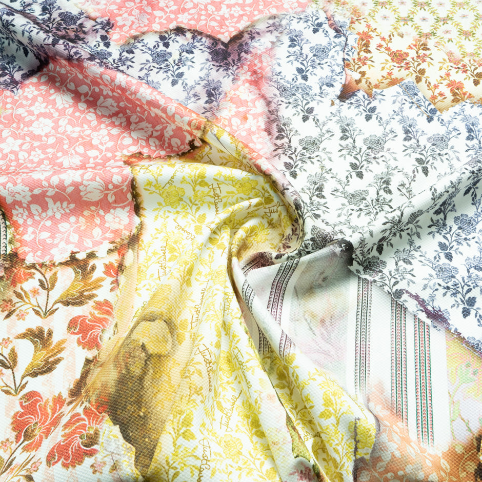 Floral Patchwork Printed Cotton Piqué