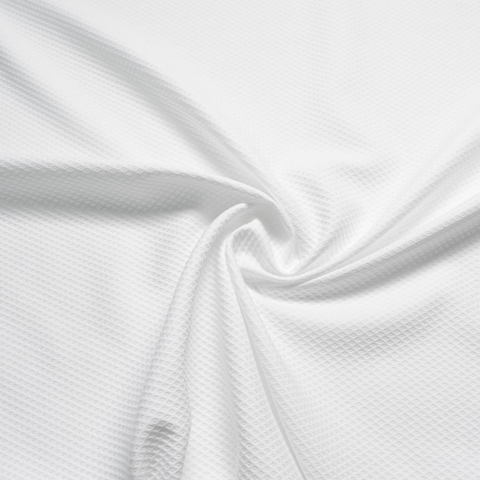 White Diamond Cotton Blend Piqué