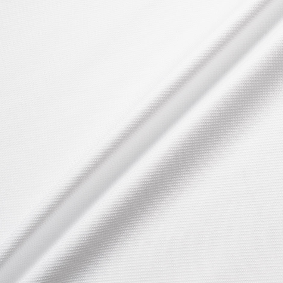 White Waffle Jacquard Cotton Piqué