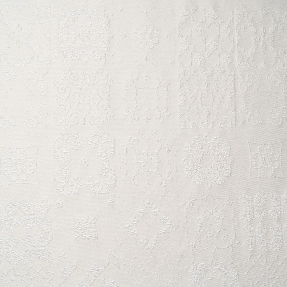 Ivory Floral Jacquard Cotton