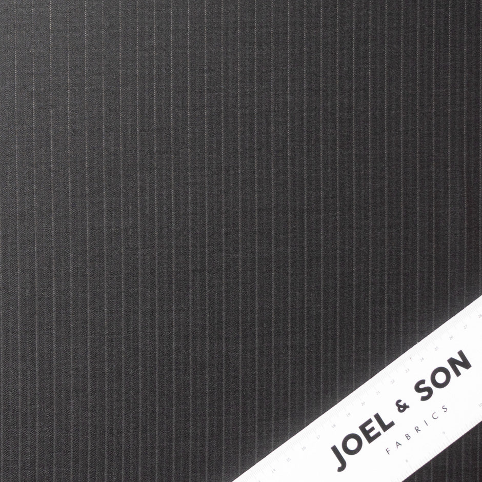 Charcoal Grey Super 170s Wool & Silk Blend Suiting