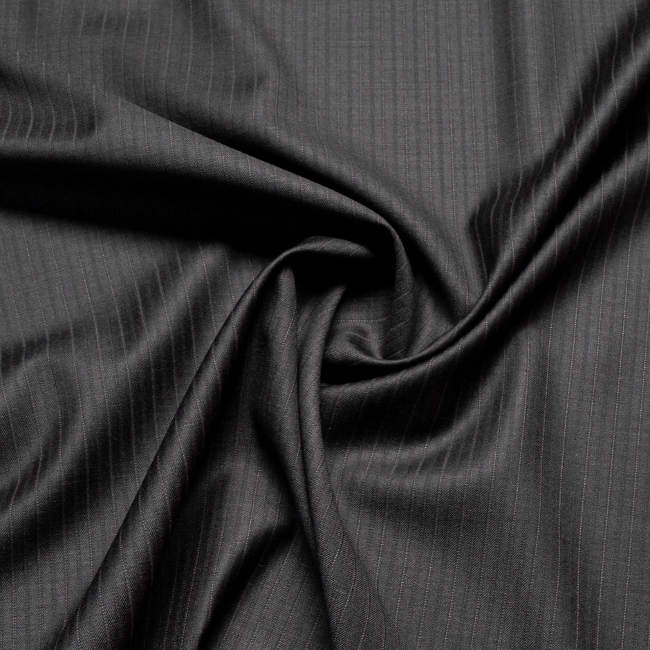 Charcoal Grey Super 170s Wool & Silk Blend Suiting