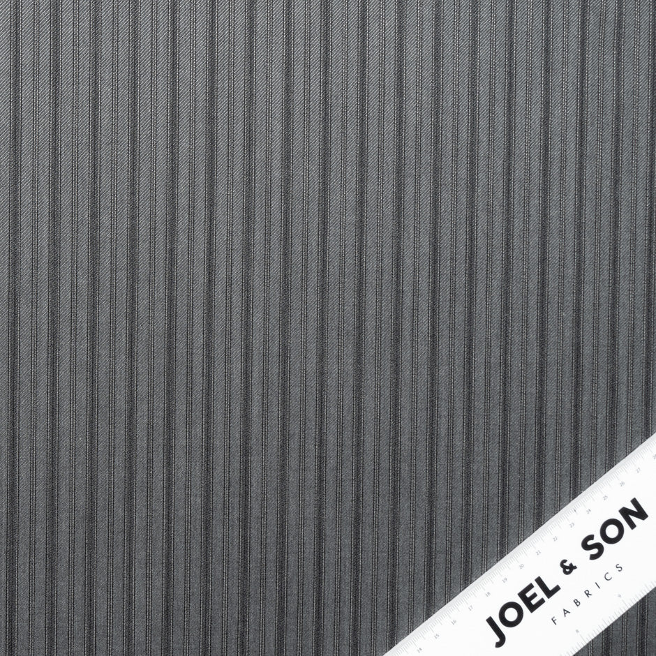 Grey Pinstriped Pure Tasmanian Wool Suiting
