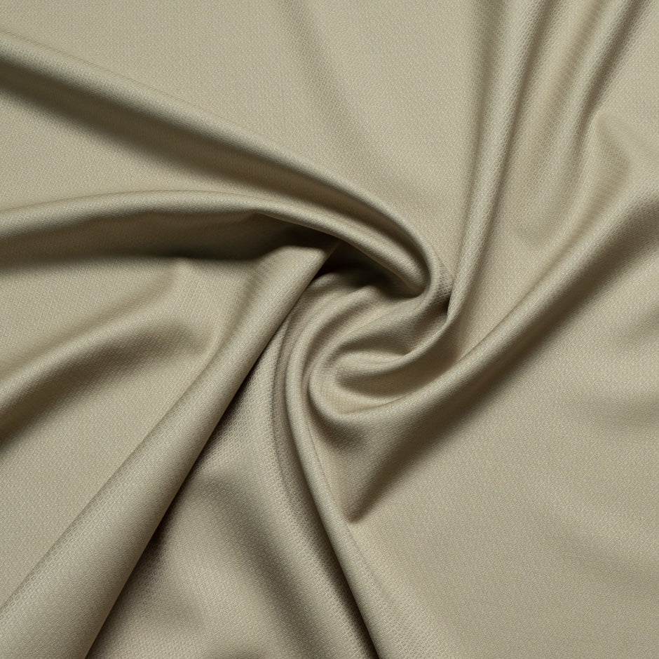 Pale Khaki Super 150s Jacquard Wool Suiting