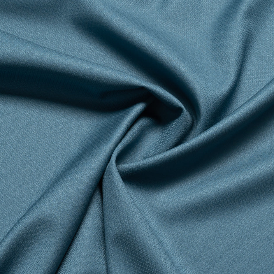 Teal Blue Super 150s Jacquard Wool Suiting