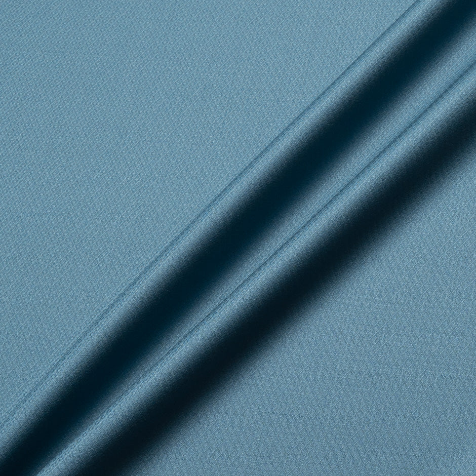 Teal Blue Super 150s Jacquard Wool Suiting