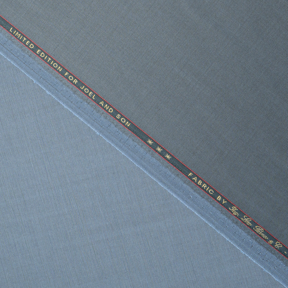 Sky Blue & Khaki Two-Tone Super 150s Wool Suiting