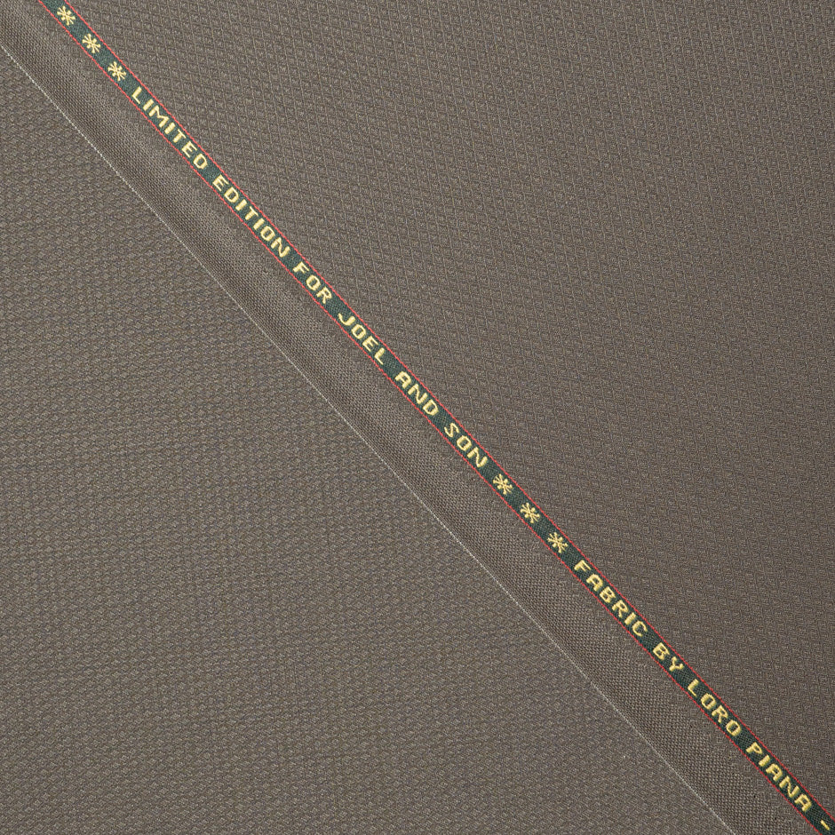 Brown Super 150s Jacquard Wool Suiting