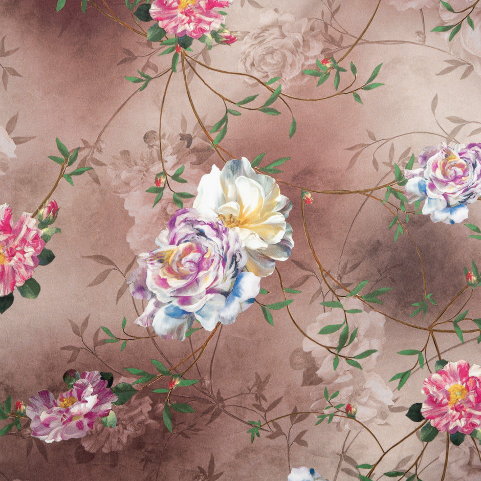 Floral Printed Brown Shaded Pure Cotton (A 2.45m Piece)