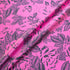 Brown Floral Bright Pink Silk Twill Blend