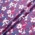 Floral Printed Fuchsia & Blue Leopard Silk Satin Charmeuse