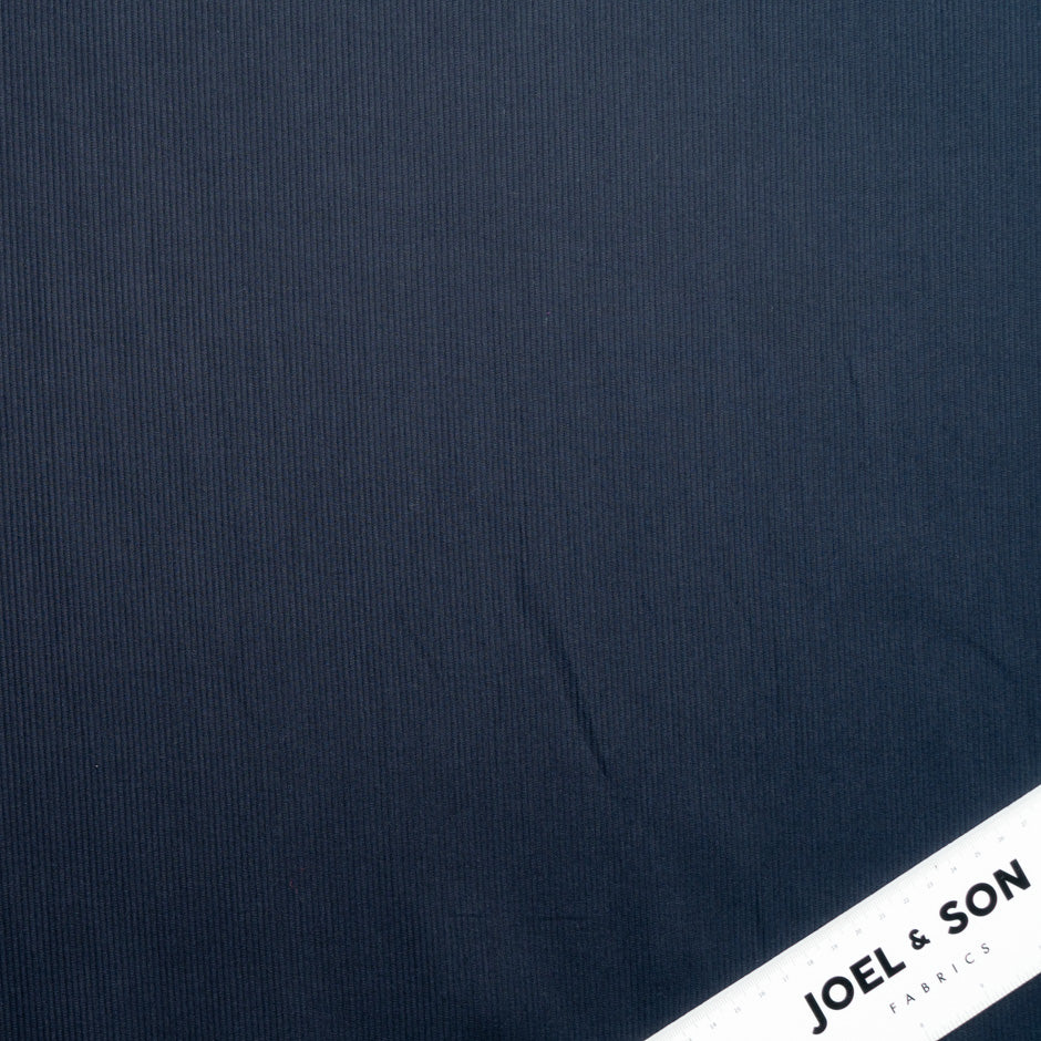 Midnight Blue Stretch Cotton Piqué