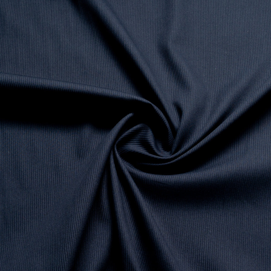 Midnight Blue Stretch Cotton Piqué