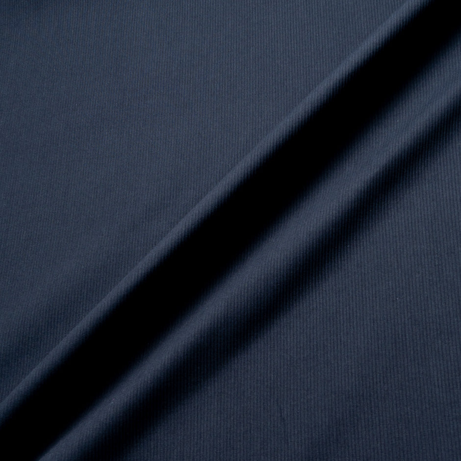Midnight Blue Stretch Cotton Piqué