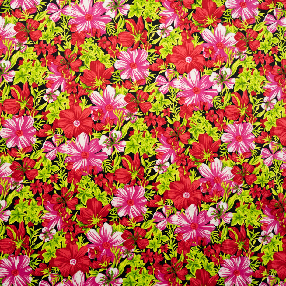 Bold Floral Printed Stretch Cotton