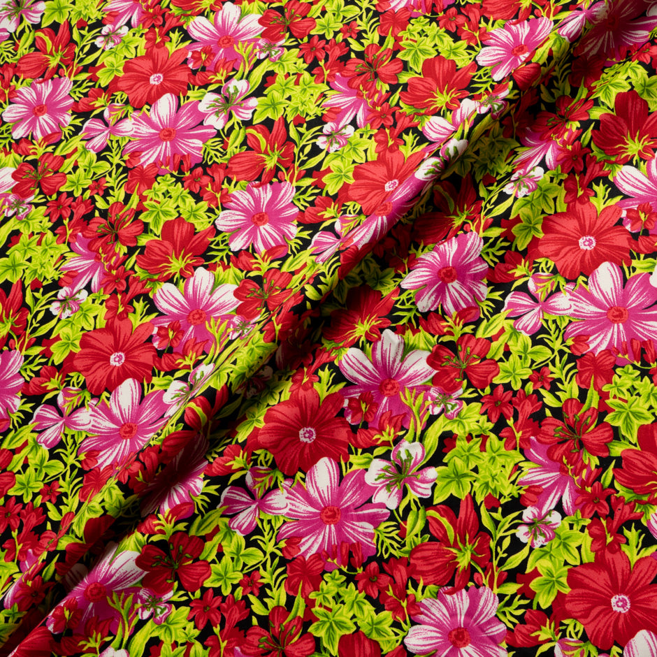 Bold Floral Printed Stretch Cotton