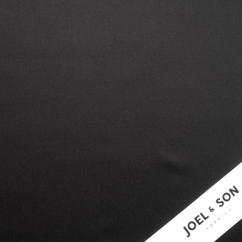 Jet Black Pure Cotton Piqué