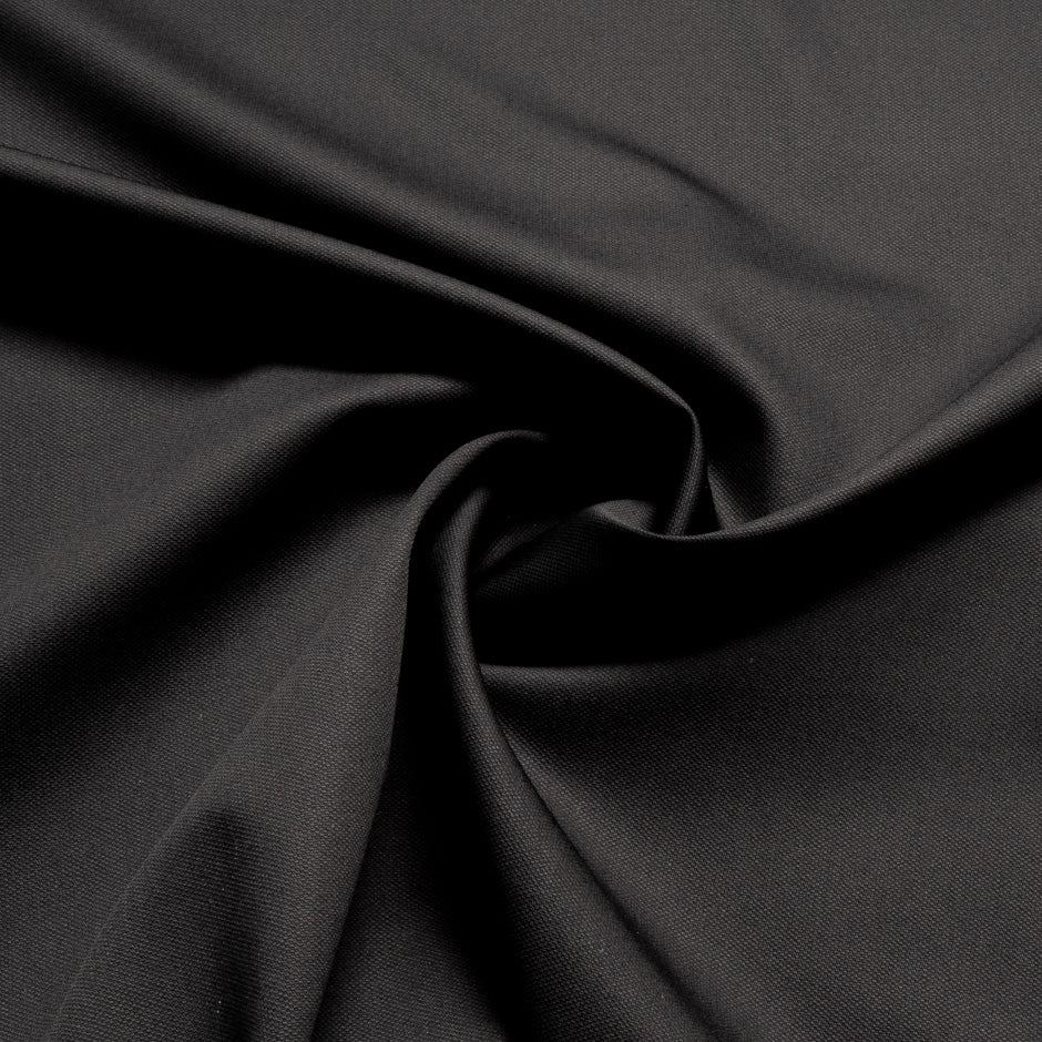 Jet Black Pure Cotton Piqué