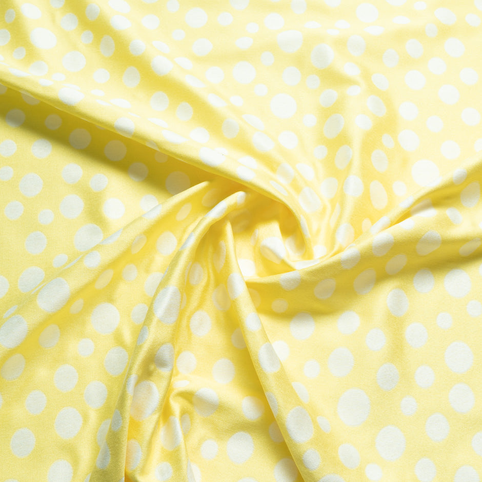 White & Yellow Spotted Piqué