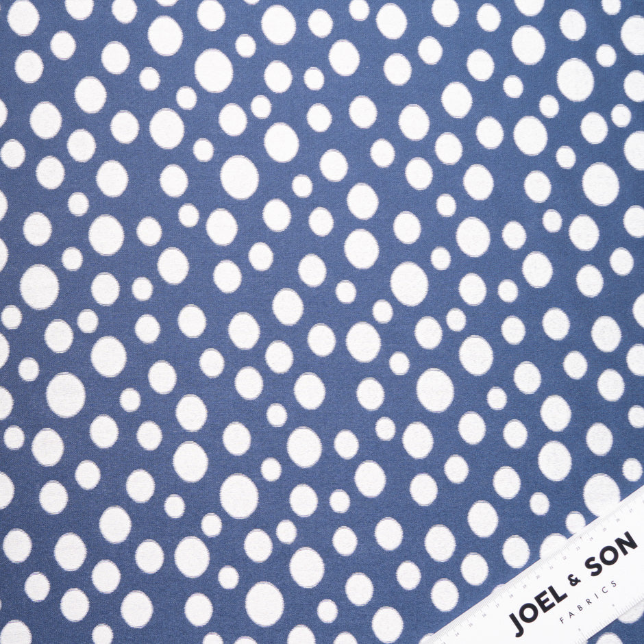 Blue & White Spotted Piqué