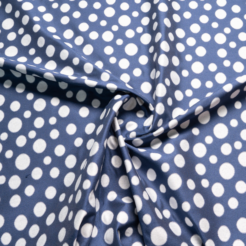 Blue & White Spotted Piqué