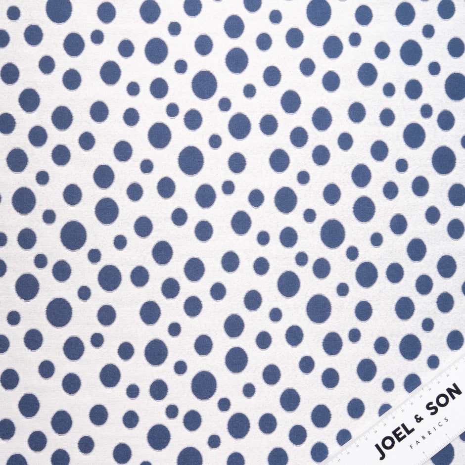 Blue & White Spotted Piqué