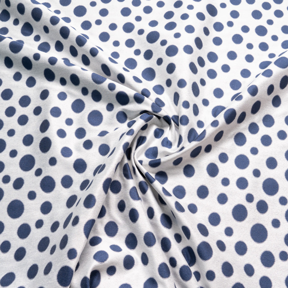 Blue & White Spotted Piqué