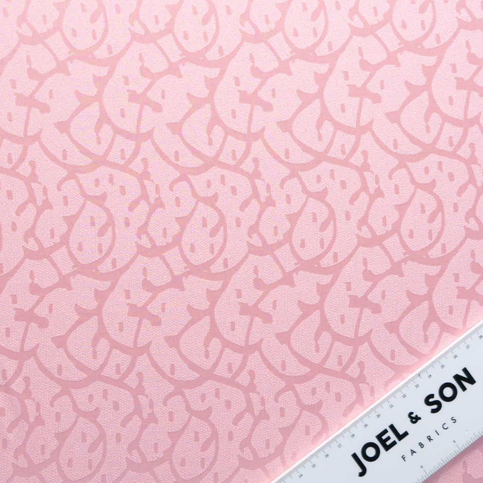 Baby Pink Abstract Jacquard Pure Silk (A 2.50m Piece)