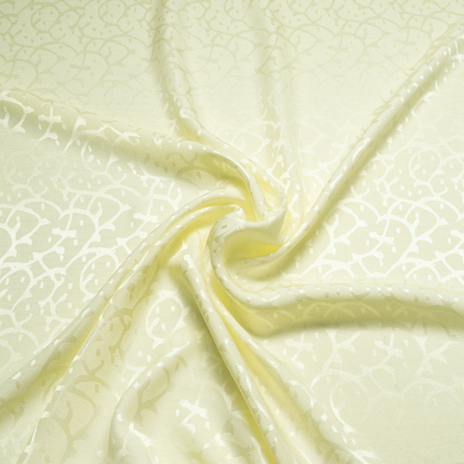 Lemon Sorbet Abstract Jacquard Pure Silk (A 2.40m Piece)