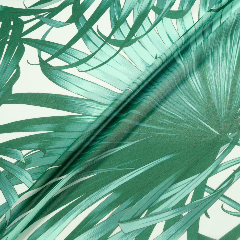 Palm Leaf Printed Silk Georgette