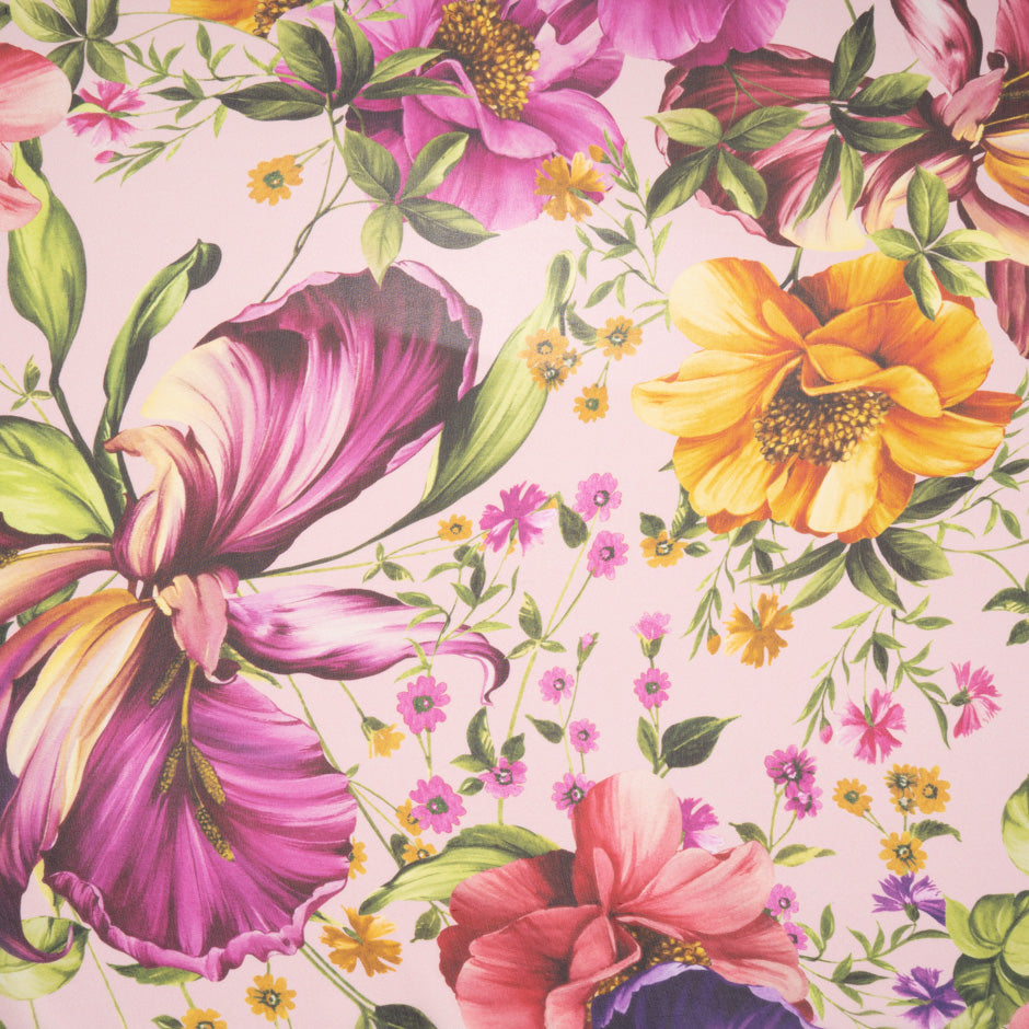 Bold Multi Floral Printed Pure Silk Georgette