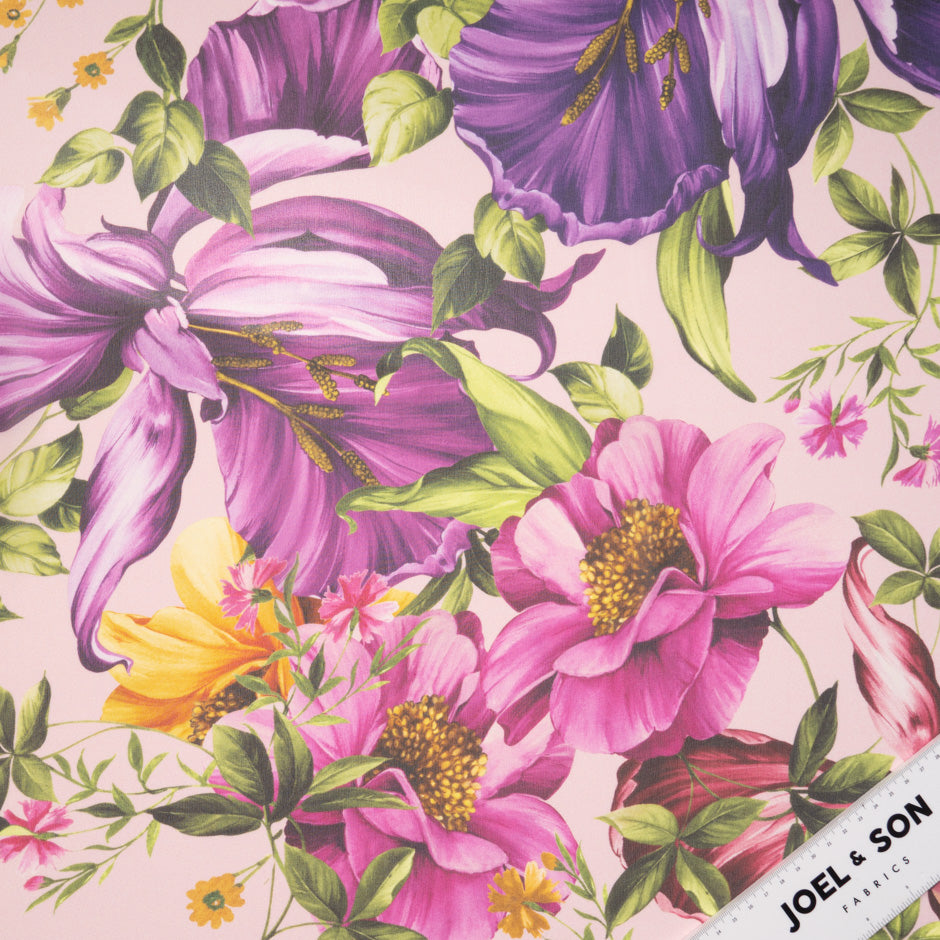 Bold Multi Floral Printed Pure Silk Georgette