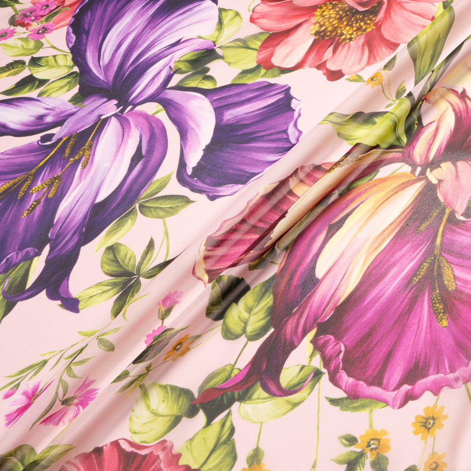 Bold Multi Floral Printed Pure Silk Georgette