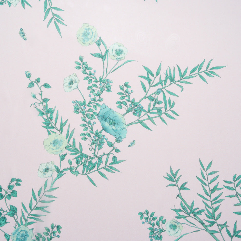 Green Floral Printed Pure Silk Georgette