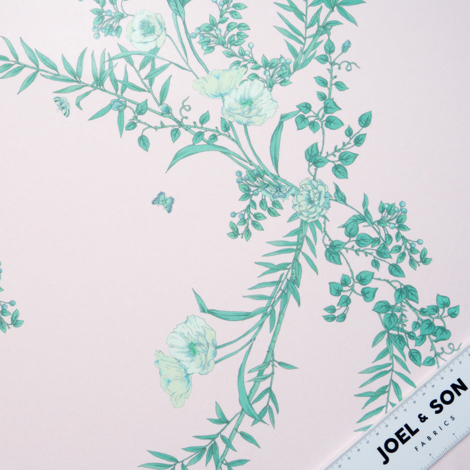 Green Floral Printed Pure Silk Georgette