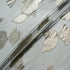 Sage Grey Metallic Leaf Silk Chiffon