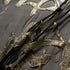 Gold Metallic Abstract Grey Silk Chiffon