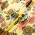 Metallic Floral on Floral Printed Yellow Silk Chiffon