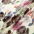 Multi Metallic Floral Printed Ivory Silk Chiffon