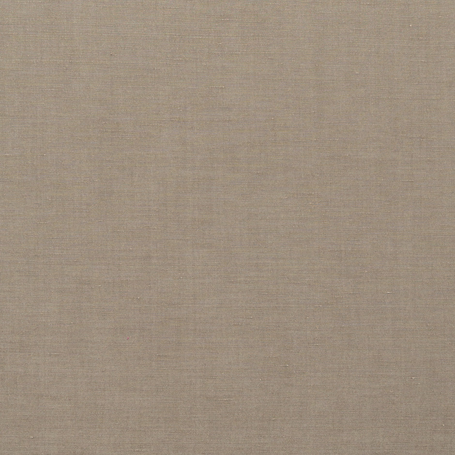 Plain Brown Shantung Linen & Silk Zegna Suiting