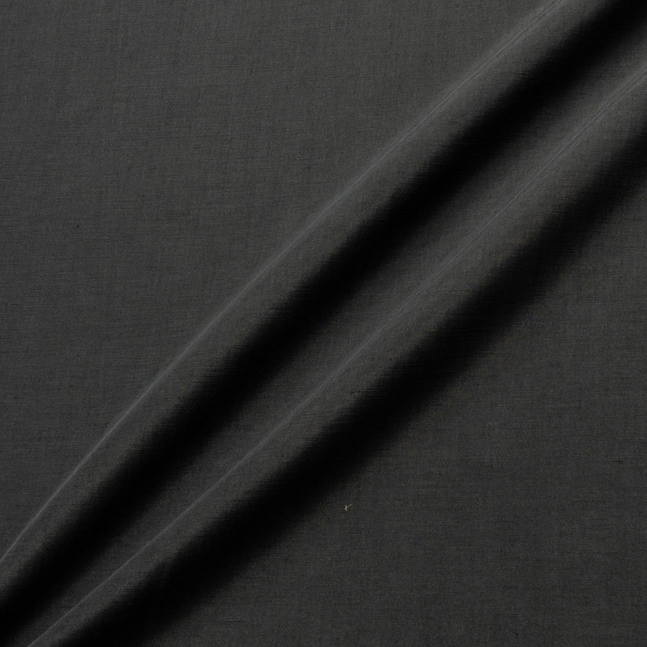 Plain Black Shantung Linen & Silk Zegna Suiting