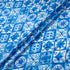 Blue 'Tile' Printed Silk Jacquard