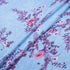 Magenta Floral Printed Blue Pure Silk Chiffon