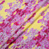 Pink Floral Printed Deep Yellow Pure Silk Chiffon