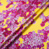 Pink Floral Printed Deep Yellow Double Silk Crêpe